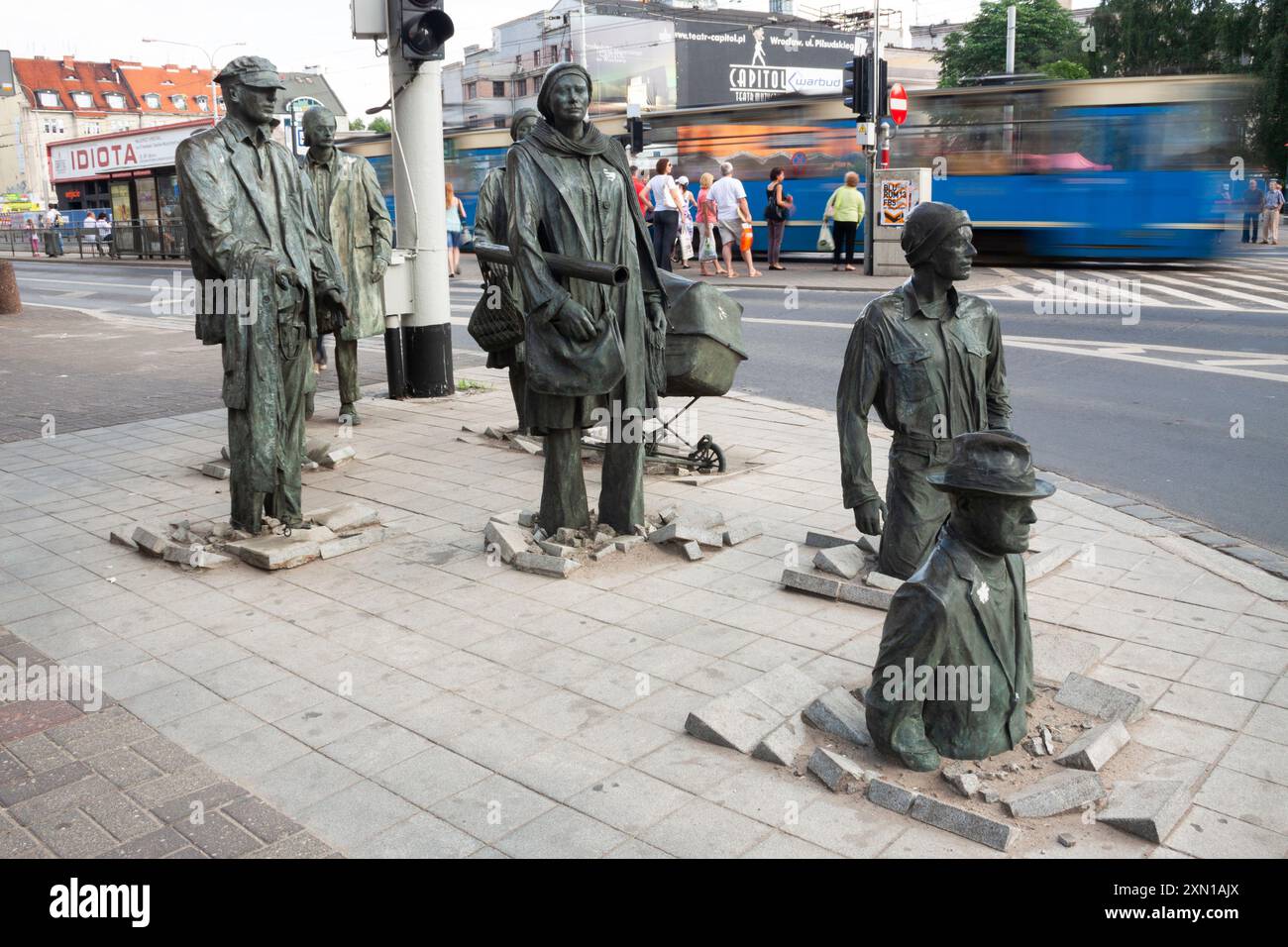 Passage, monument of the Anonymous Passersby, at the intersection of Piłsudski and Świdnicka in Wroclaw in Poland in Europe Stock Photo