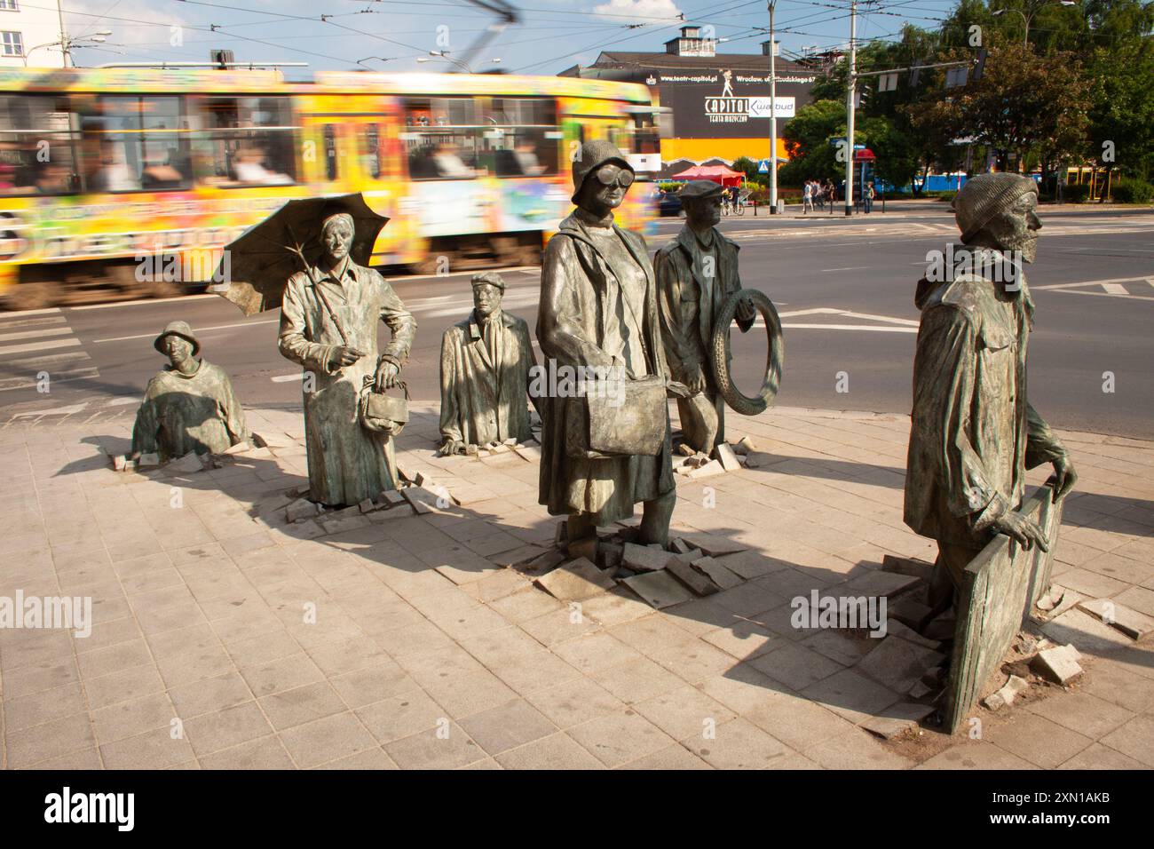 Passage, monument of the Anonymous Passersby, at the intersection of Piłsudski and Świdnicka in Wroclaw in Poland in Europe Stock Photo