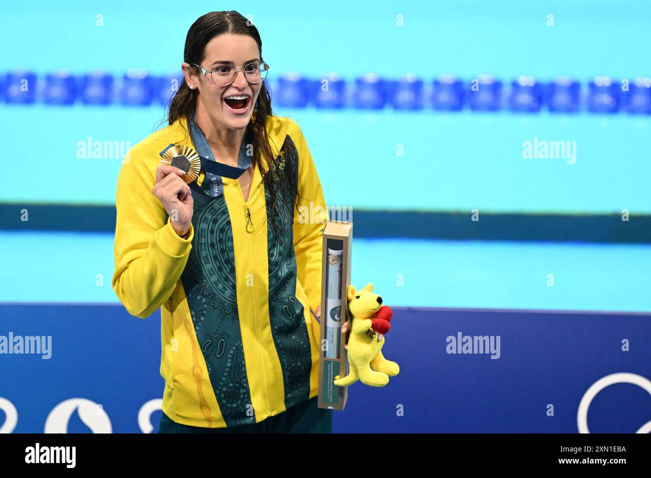 Paris, France. 30th July, 2024. Olympic Games, Paris 2024, 100 m backstroke, women, final, first