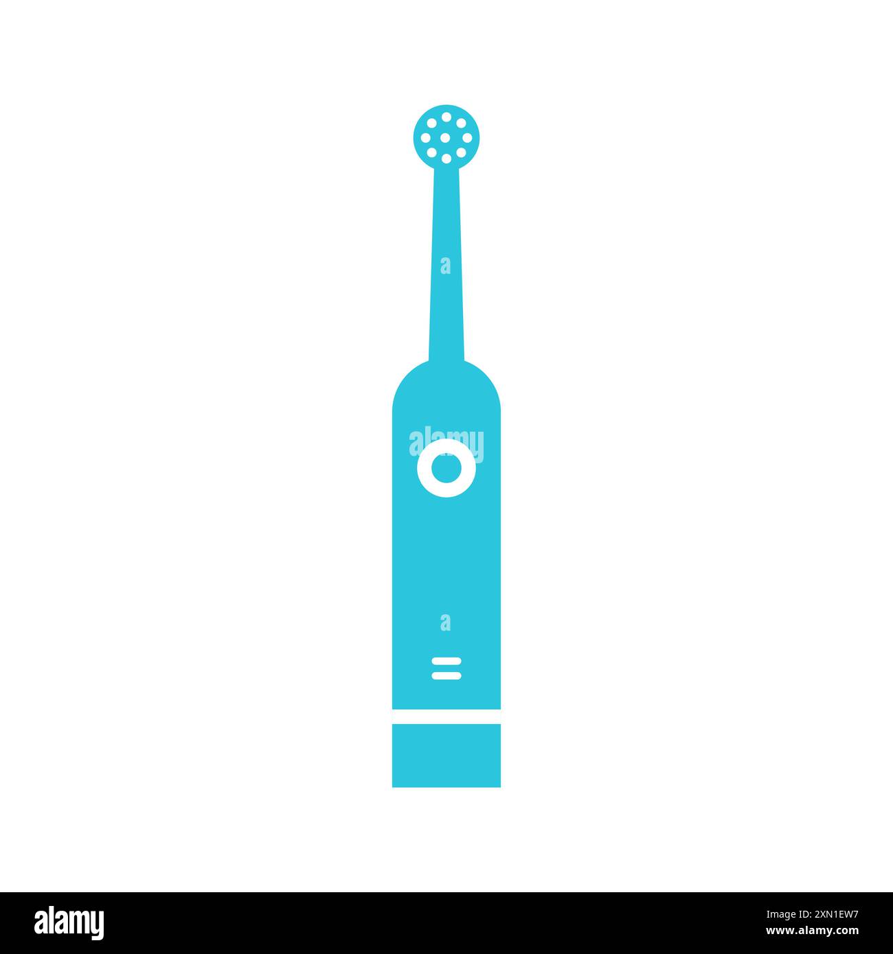 Electric toothbrush icon, Isolated on white background. From blue icon ...