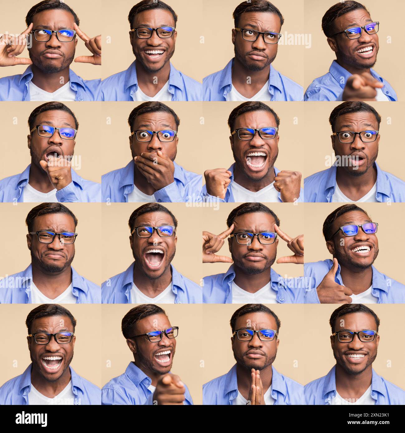 Human emotions collage hi-res stock photography and images - Alamy