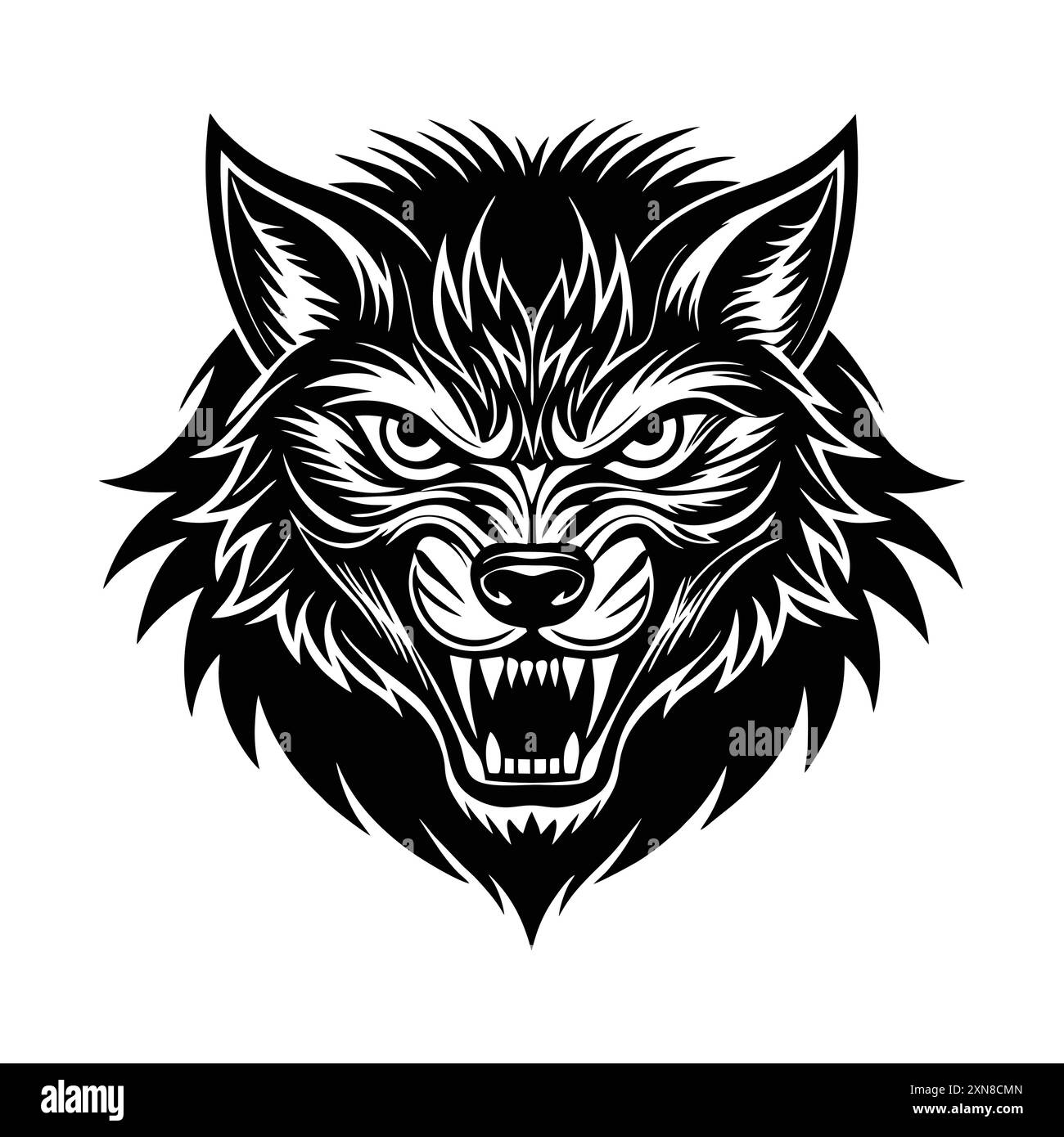 Wolf head design logo vector Stock Vector Image & Art - Alamy