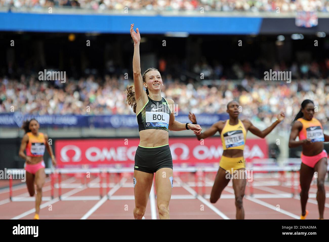 Femke Bol of the Netherlands wins the womens 400 metres hurdles at the