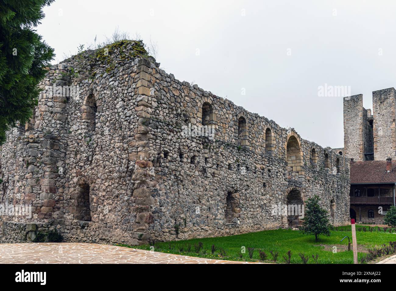 The Manasija Monastery also known as Resava is a Serbian Orthodox monastery in Serbia, founded by Despot Stefan Lazarevic between 1406 and 1418. Stock Photo