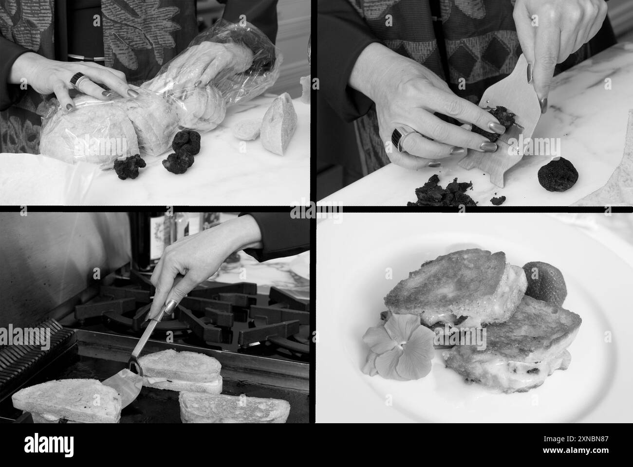 Recipe steps Black and White Stock Photos &amp; Images - Alamy