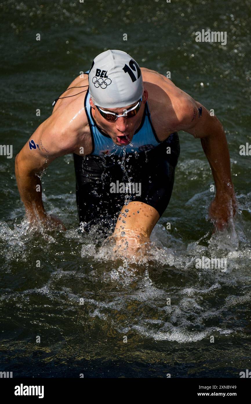 Paris, France. 31st July, 2024. Belgian triathlete Marten Van Riel ...