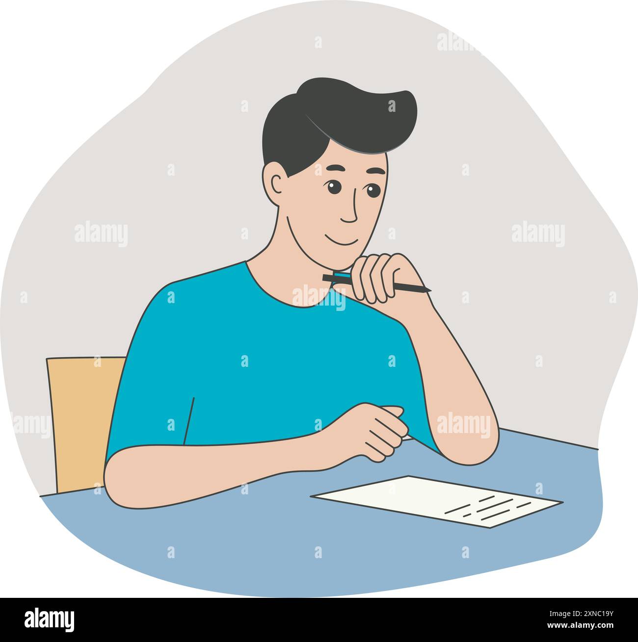 Filling out paperwork stock vector images alamy