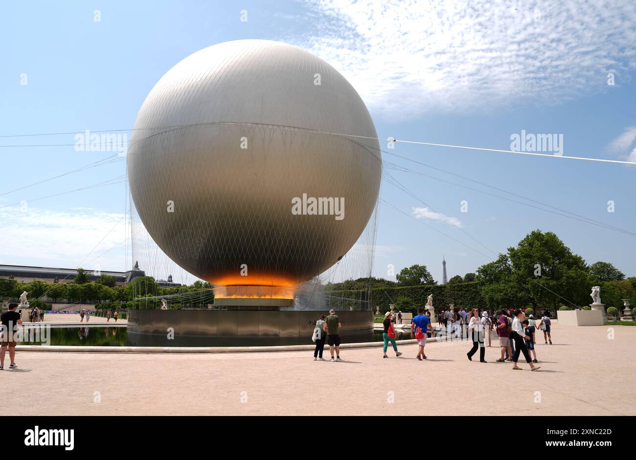 The Olympic Cauldron at the Gardens of the Tuileries in Paris on the ...