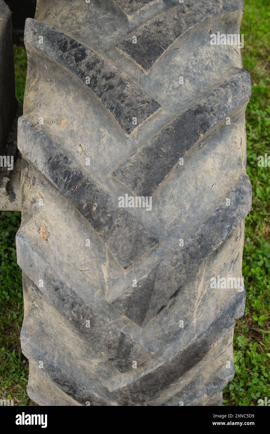 Detail of the wheels of a dumper Stock Photo