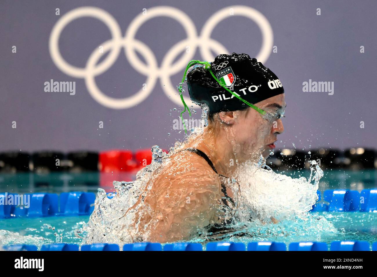 Benedetta Pilato of Italy competes in the 100m Breaststroke Women Final during the Paris 2024