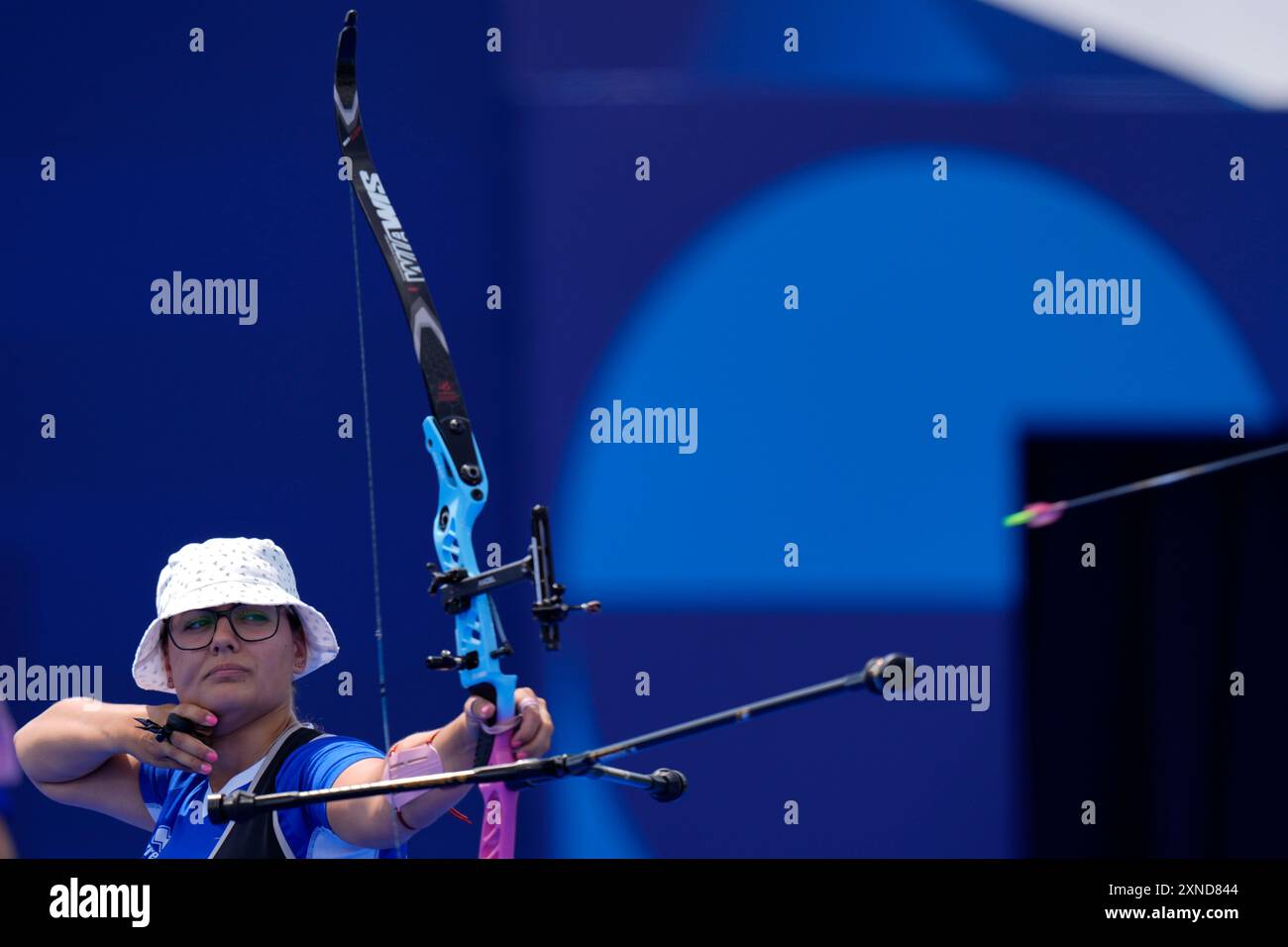 Italy's Chiara Rebagliati shoots during the Archery individual