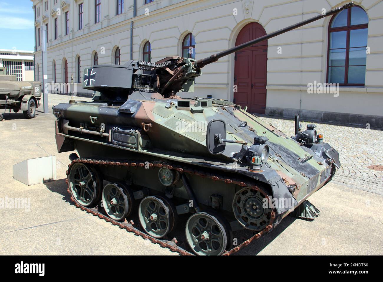 Military hardware on display in the grounds of the Bundeswehr Museum of ...