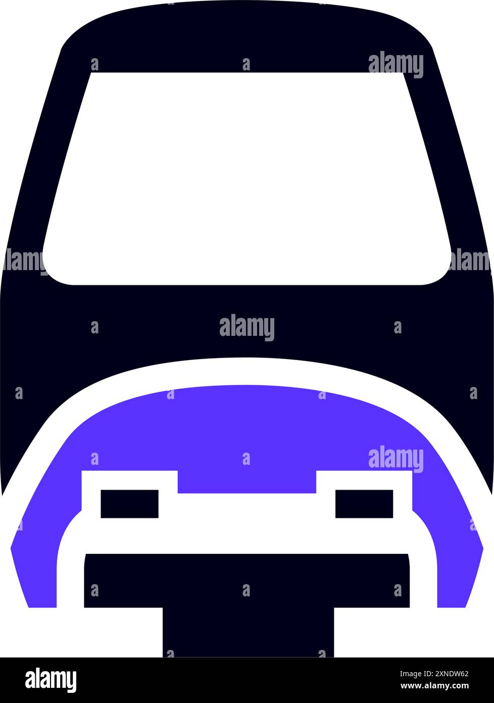 Monorail transport flat icon, front view Stock Vector