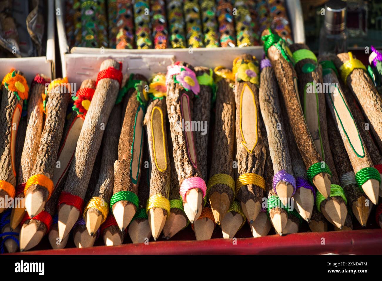 Color pencil made from real stick wood Stock Photo - Alamy