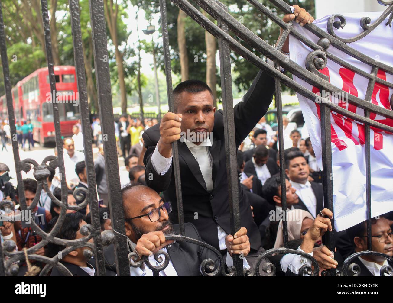 July 31, 2024, Dhaka, Dhaka, Bangladesh: Advocates shout slogans 