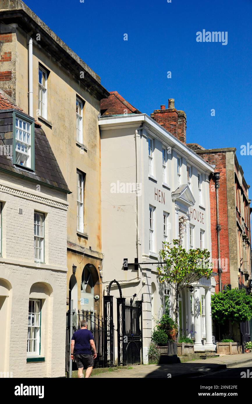 High street, Devizes, Wiltshire. Stock Photo