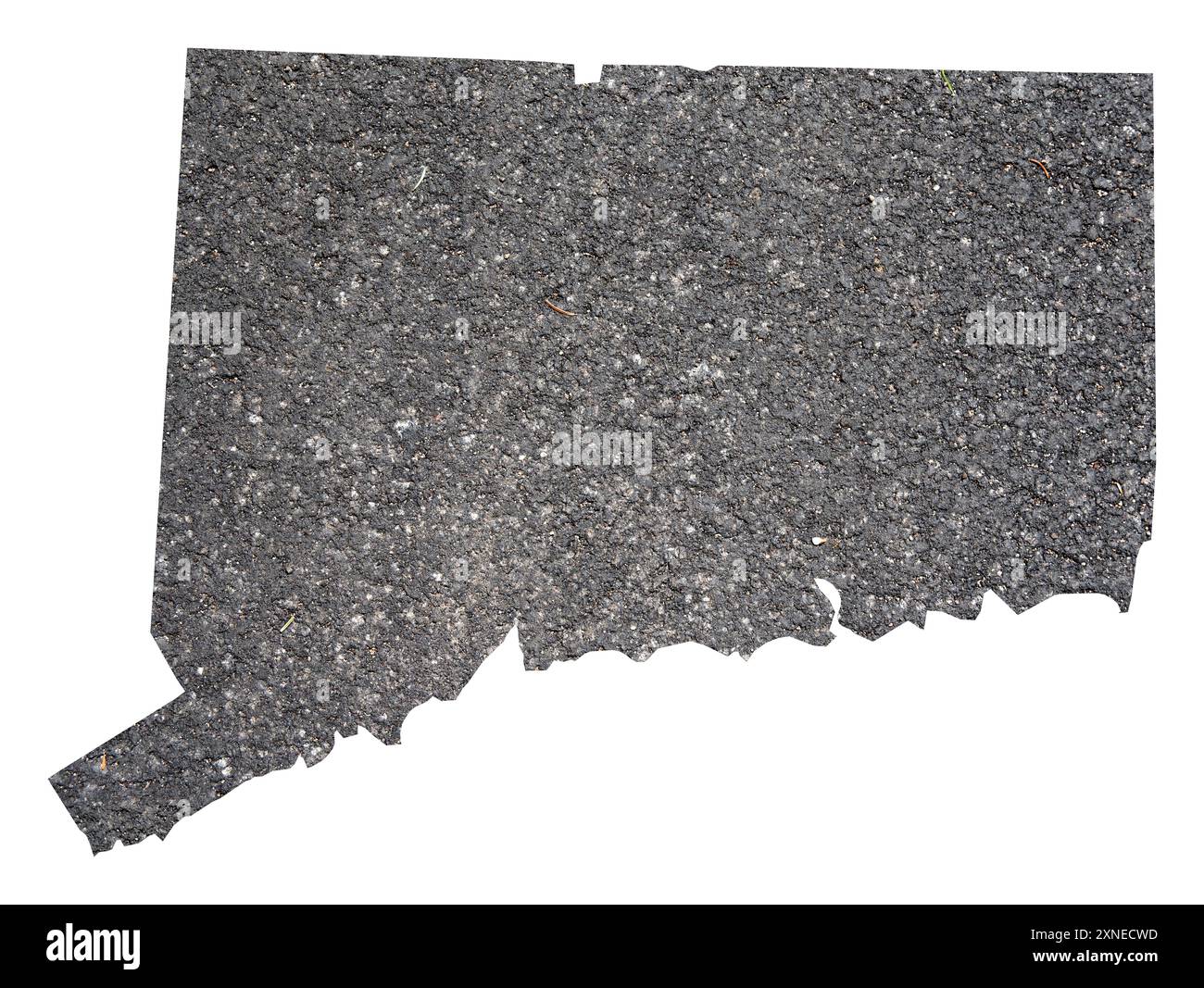 Symbol Map of the State Connecticut - Symbol Map Of The State Connecticut United States Of America Showing The Outline Of The State As An Asphalt Surface 2XNECWD