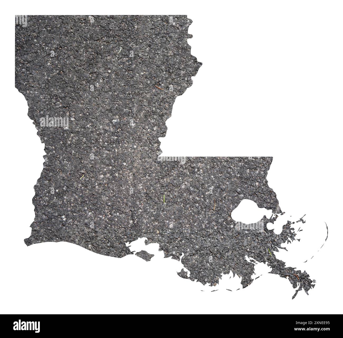 Symbol Map of the State Louisiana - Symbol Map Of The State Louisiana United States Of America Showing The Outline Of The State As An Asphalt Surface 2XNEE95