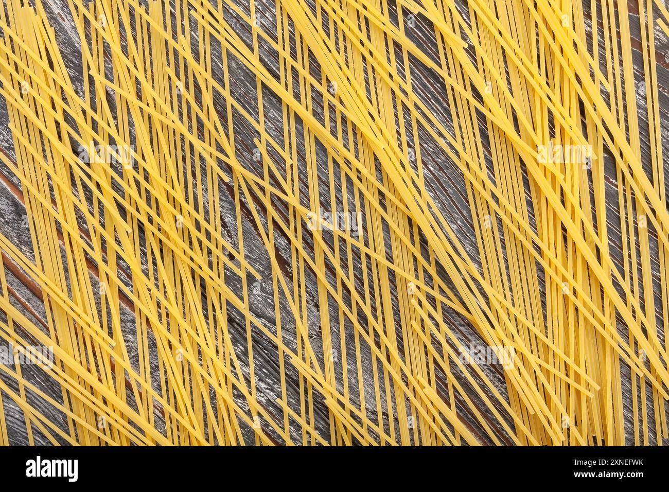 pasta spaghetti on wood background top view Stock Photo