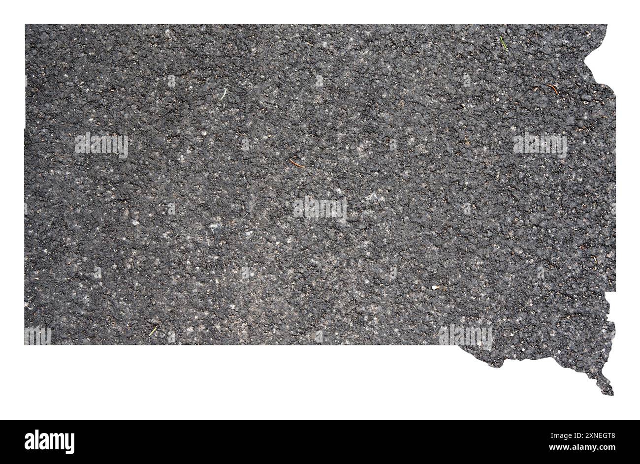 Symbol Map of the State South Dakota - Symbol Map Of The State South Dakota United States Of America Showing The Outline Of The State As An Asphalt Surface 2XNEGT8