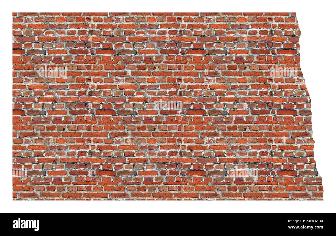 Symbol Map of the State North Dakota - Symbol Map Of The State North Dakota United States Of America Showing The State As A Brick Wall 2XNEMD4 