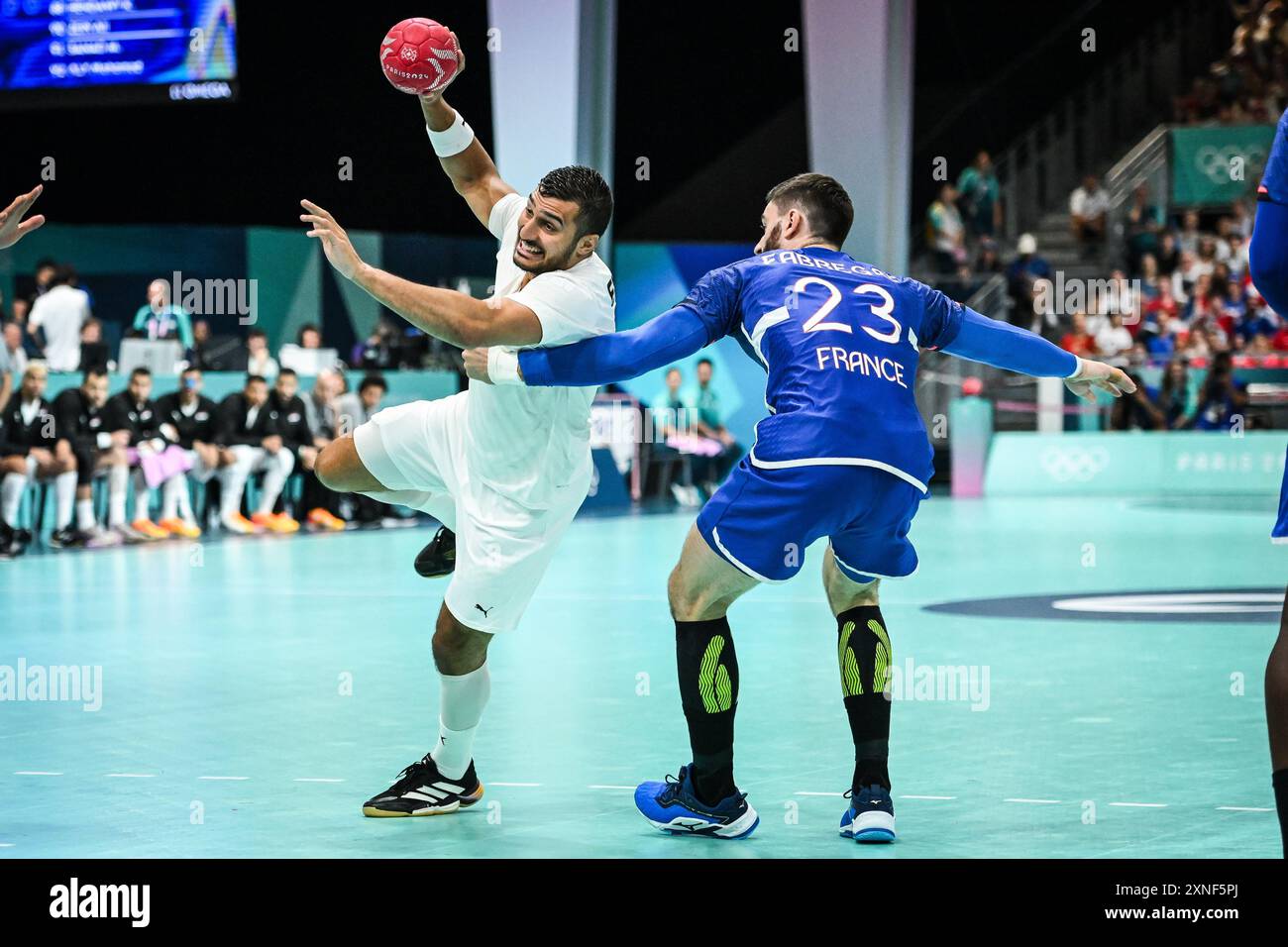 ELDERAA Yehia of Egypt during the handball match between France and Egypt, Olympic Games Paris 2024 on 31 July 2024 at South Paris Arena 6 in Paris, France Stock Photo