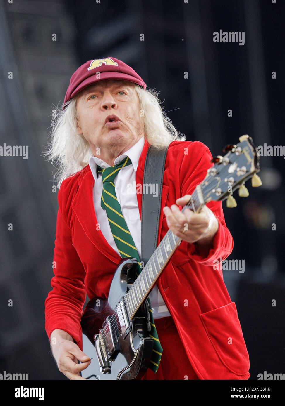 Hanover, Germany. 31st July, 2024. Lead guitarist Angus Young of the ...