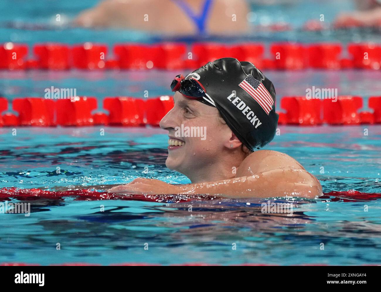 LEDECKY Katie of U.S. reacts after winning the Women's 1500m Freestyle(02)
