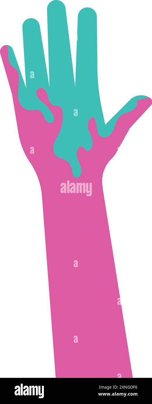 Colored hand icon Vector Stock Vector