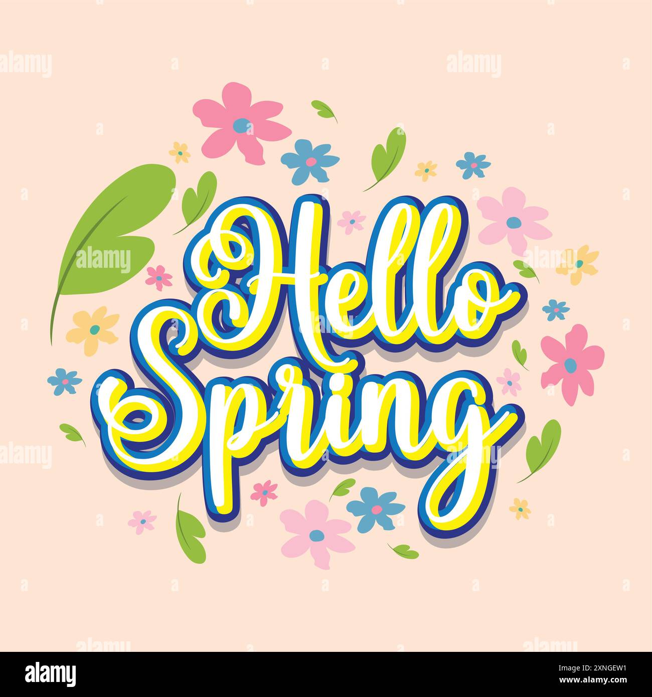 Flowers background Spring card Vector Stock Vector Image & Art - Alamy
