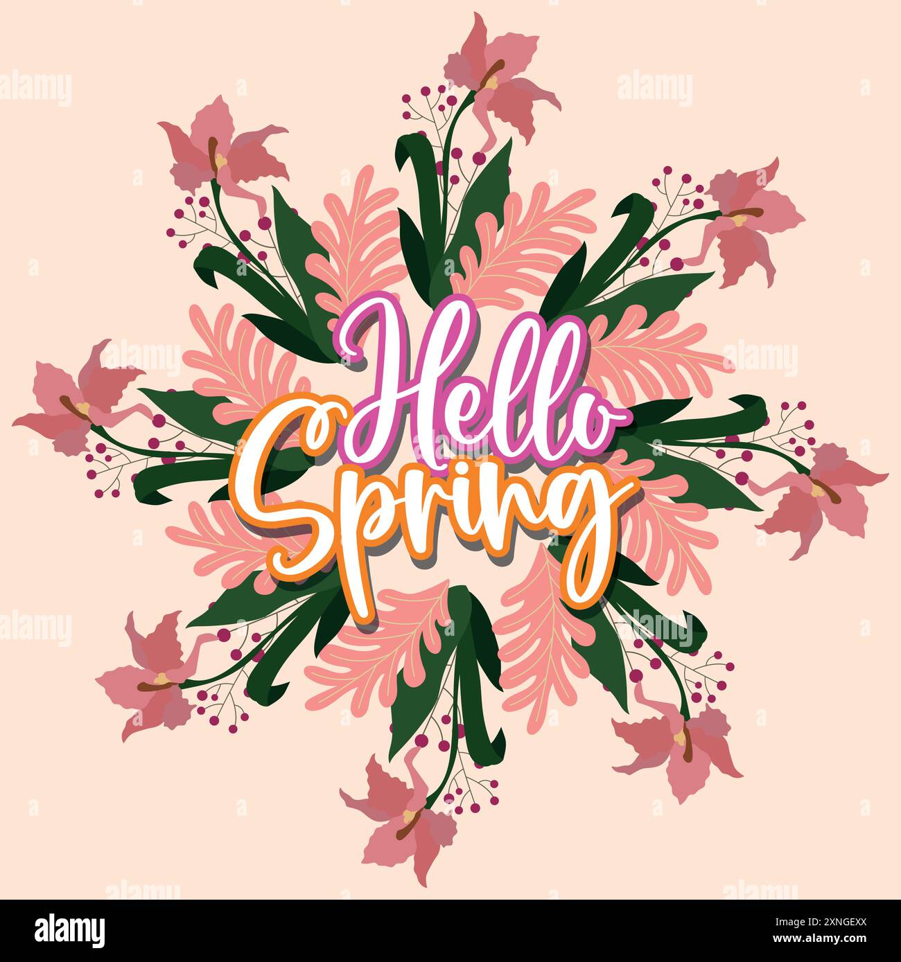 Flowers background Spring card Vector Stock Vector Image & Art - Alamy