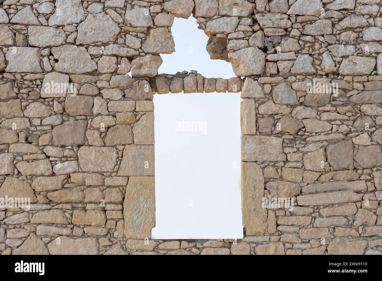 Old Stone Wall with Window Opening Stock Photo - Alamy