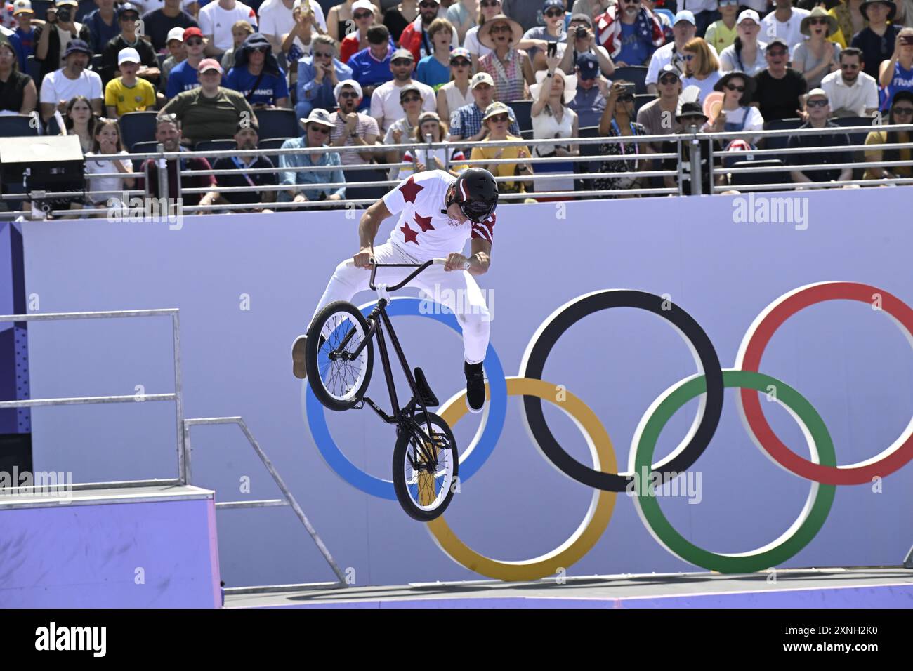 Paris-France, July 31, 2024, Paris Olympic Games, BMX-bike competition ...