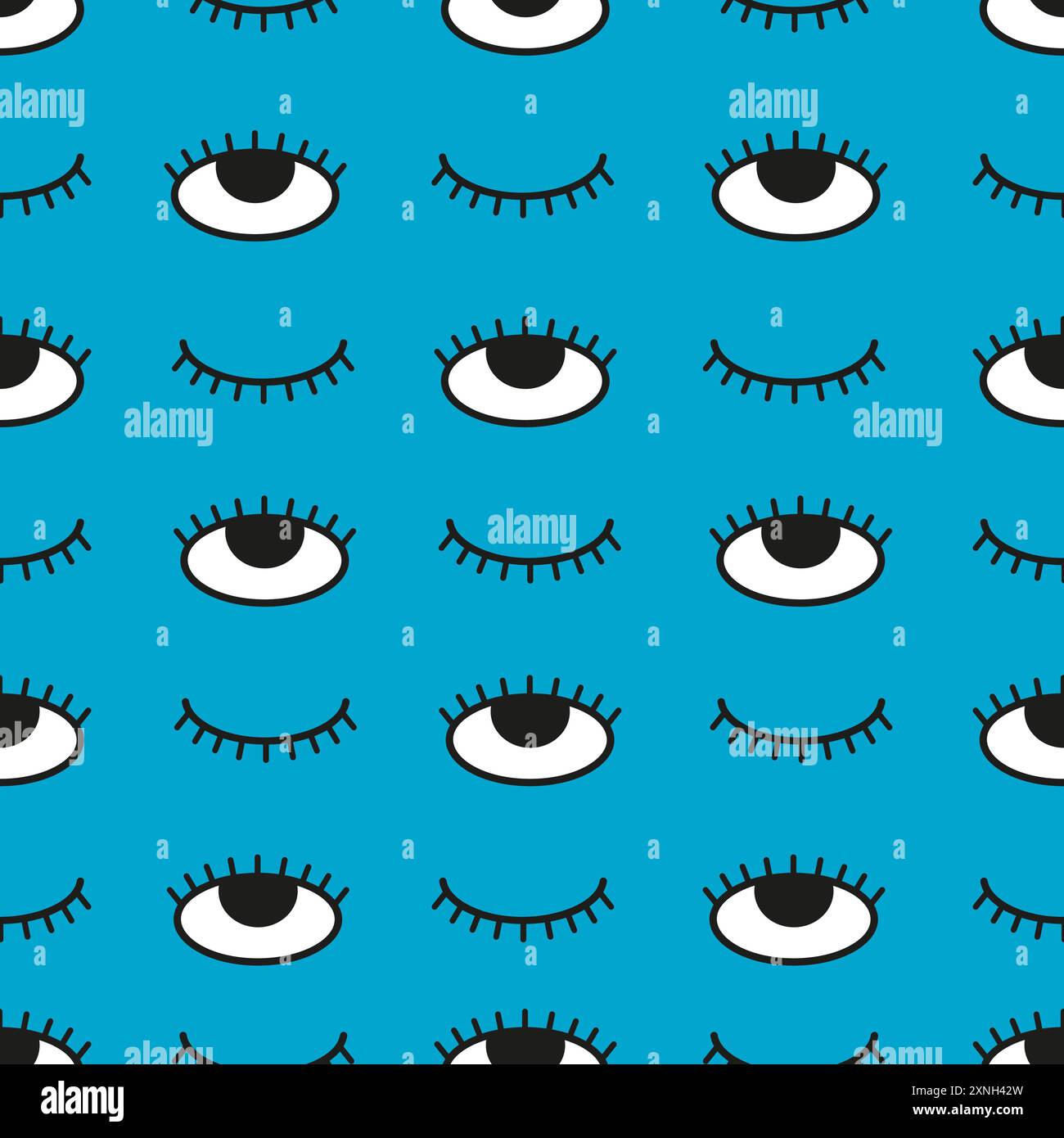 Eye open eye close pattern Stock Vector Images - Alamy