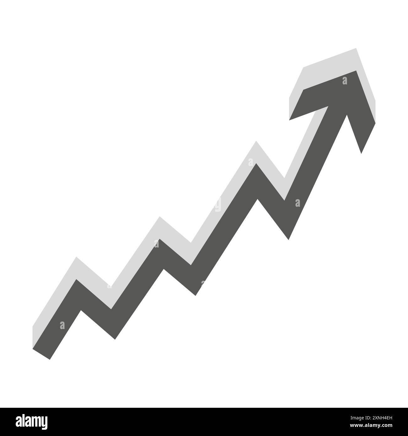Growth arrow chart. Upward trend vector. Black and grey design ...