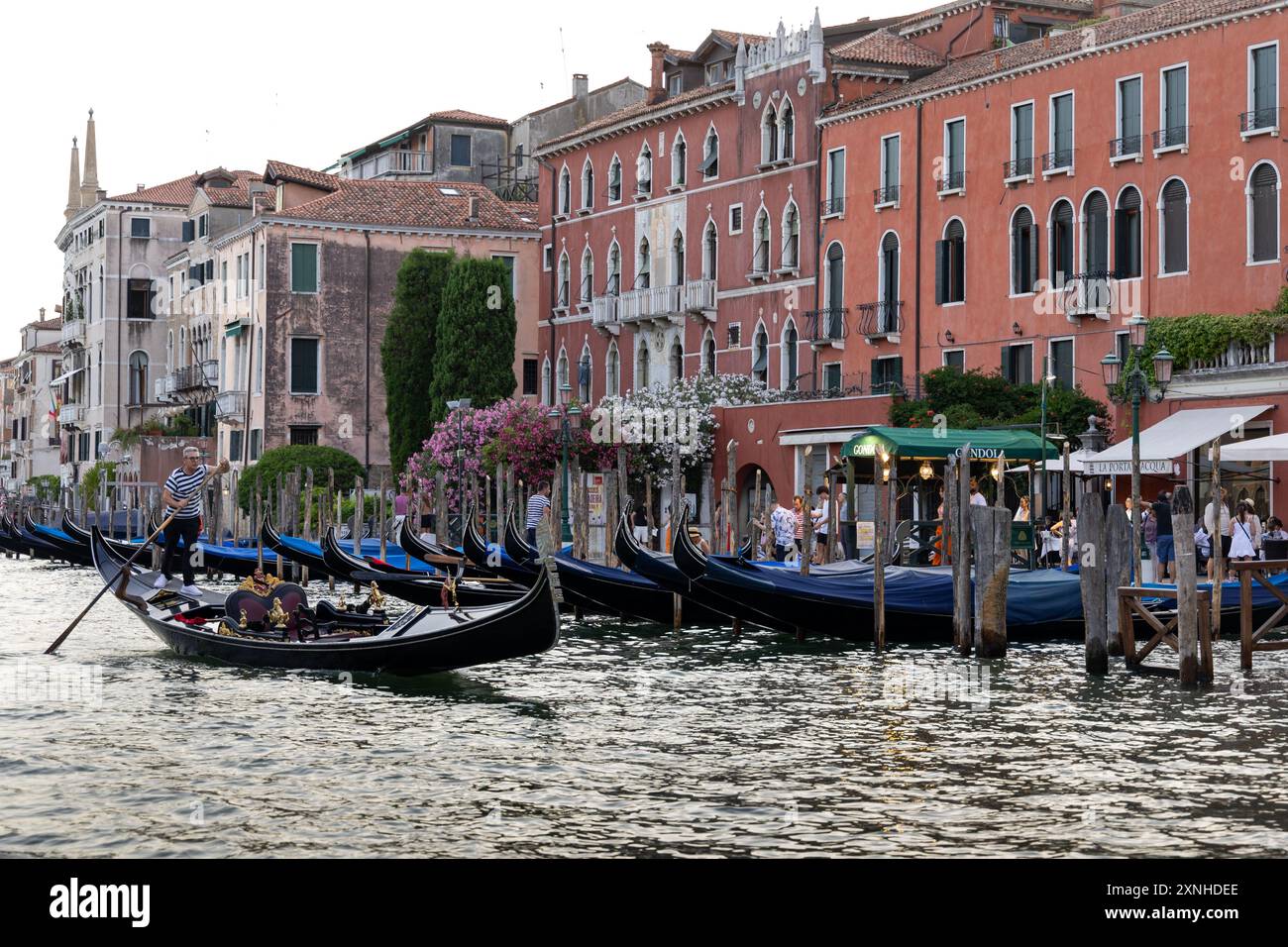 traditional gondola in Venice waterways, Italy Stock Photo - Alamy