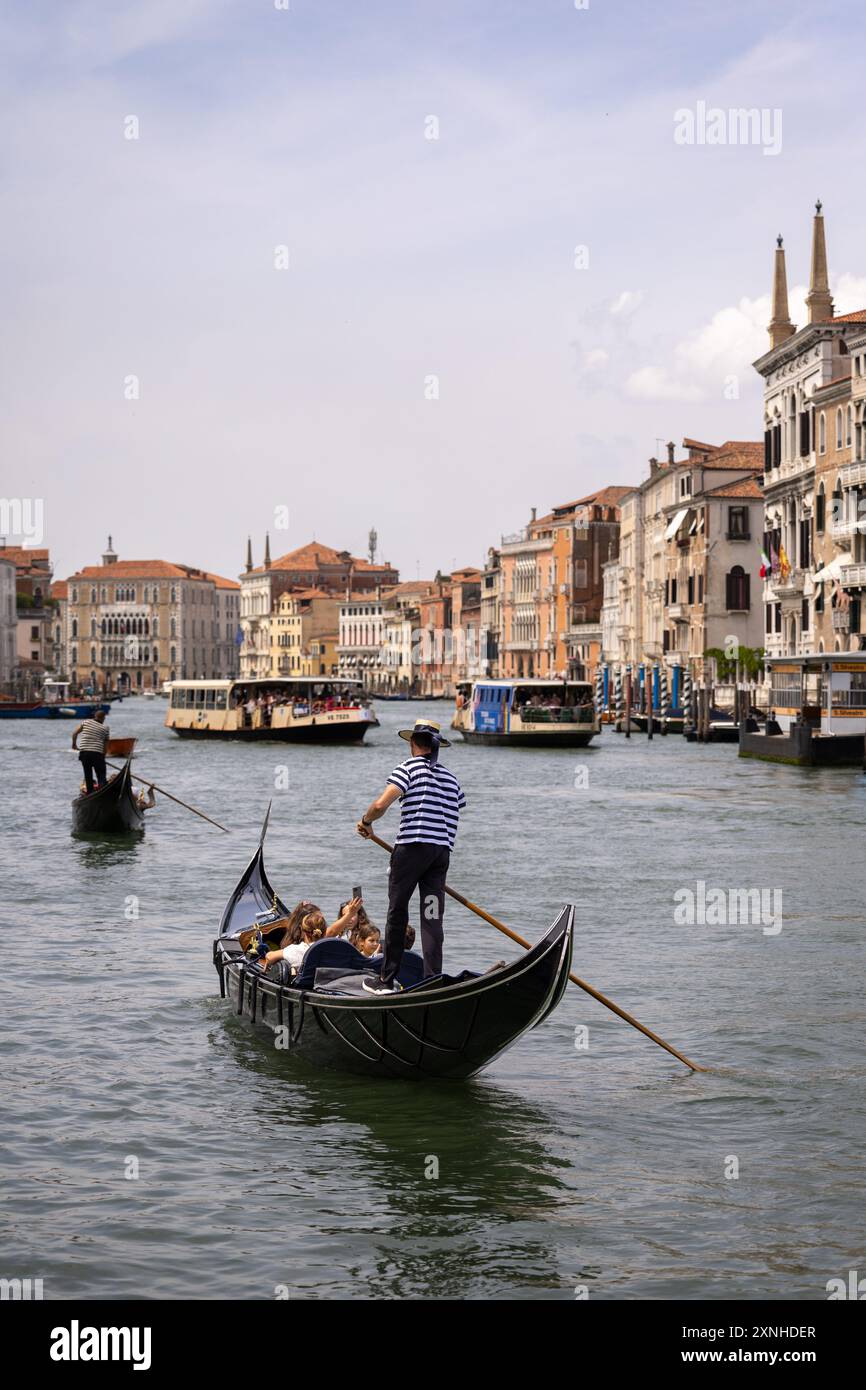traditional gondola in Venice waterways, Italy Stock Photo - Alamy