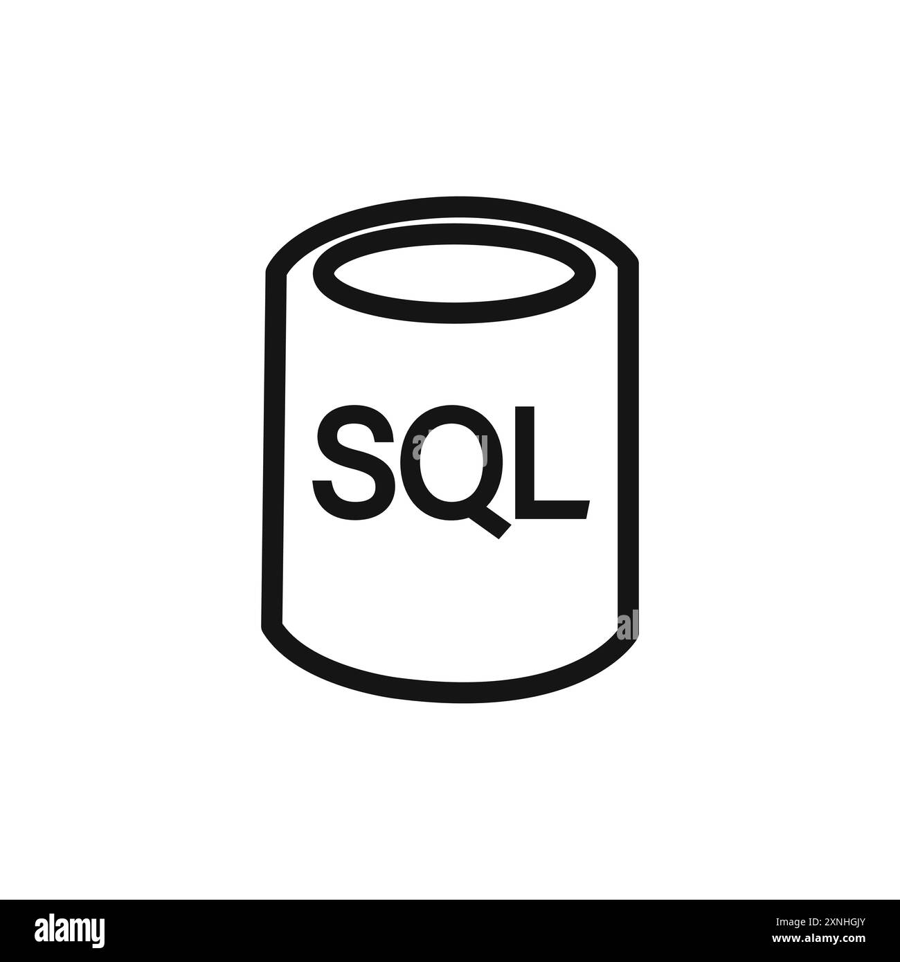 SQL server icon linear vector graphics sign or symbol set for web app ...
