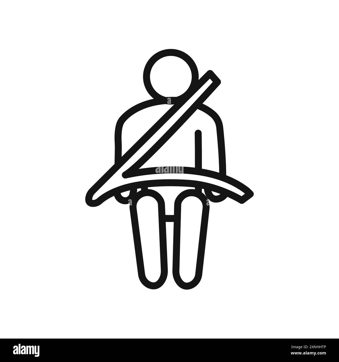 Safety belt icon linear vector graphics sign or symbol set for web app ...