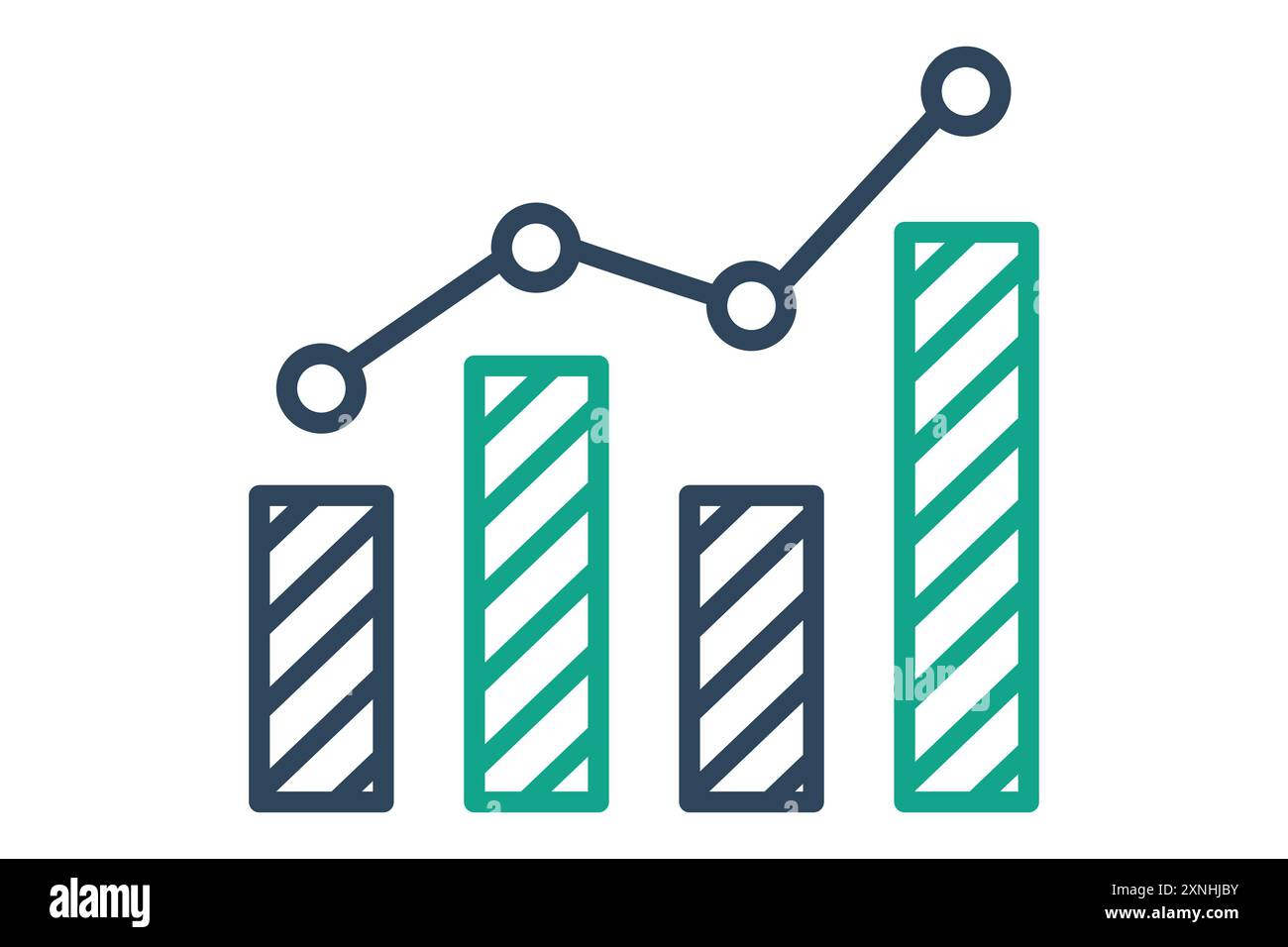 Chart icon. icon related to analyze. line icon style. data analytics elements vector illustration Stock Vector