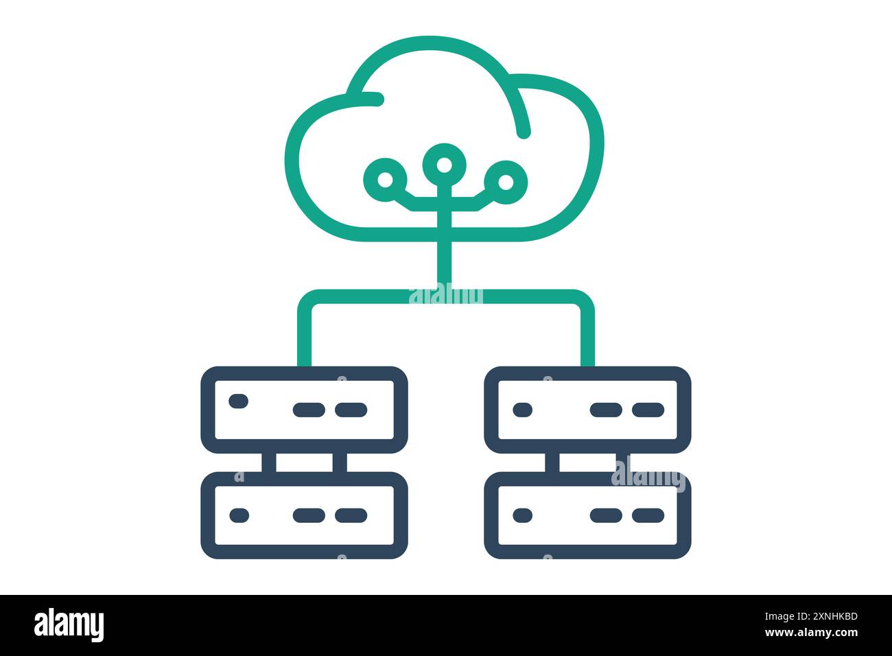 Big data icon. icon related to analyze. line icon style. data analytics elements vector illustration Stock Vector