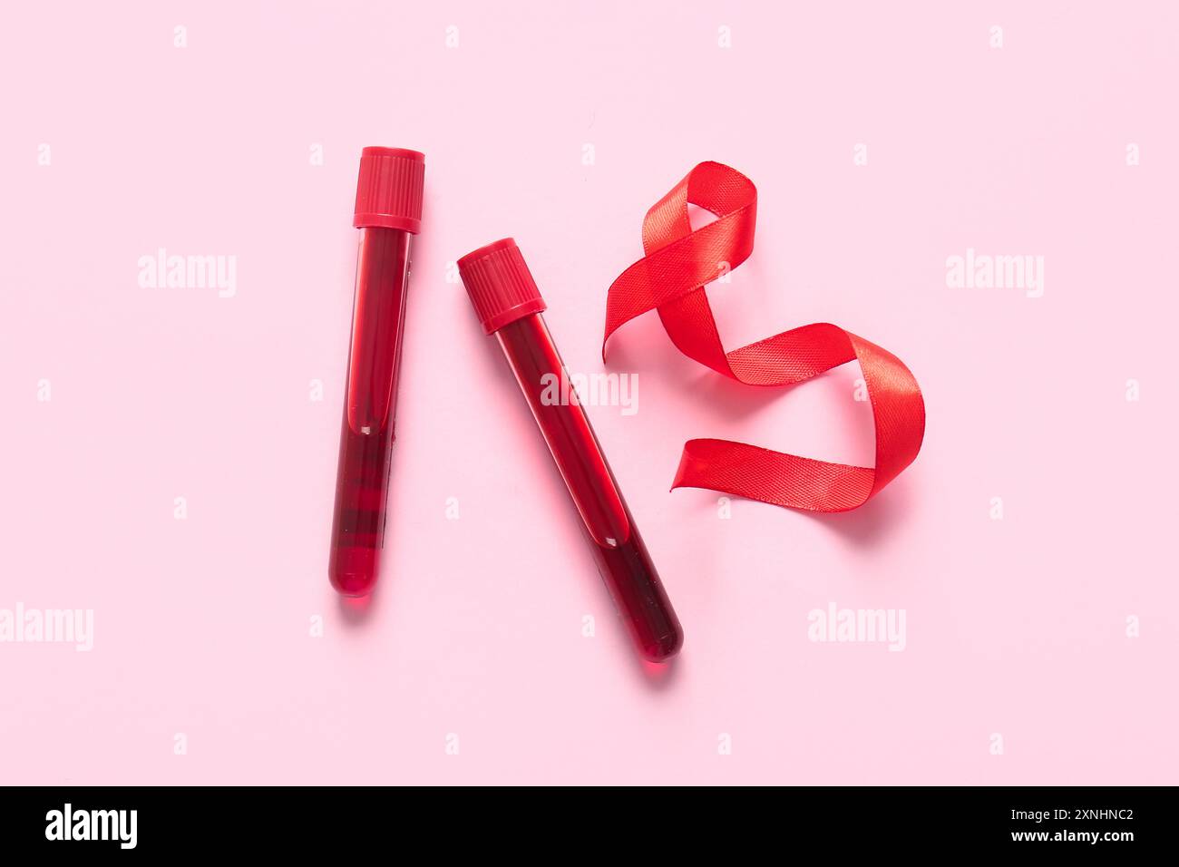 Red ribbon samples blood hi-res stock photography and images - Alamy