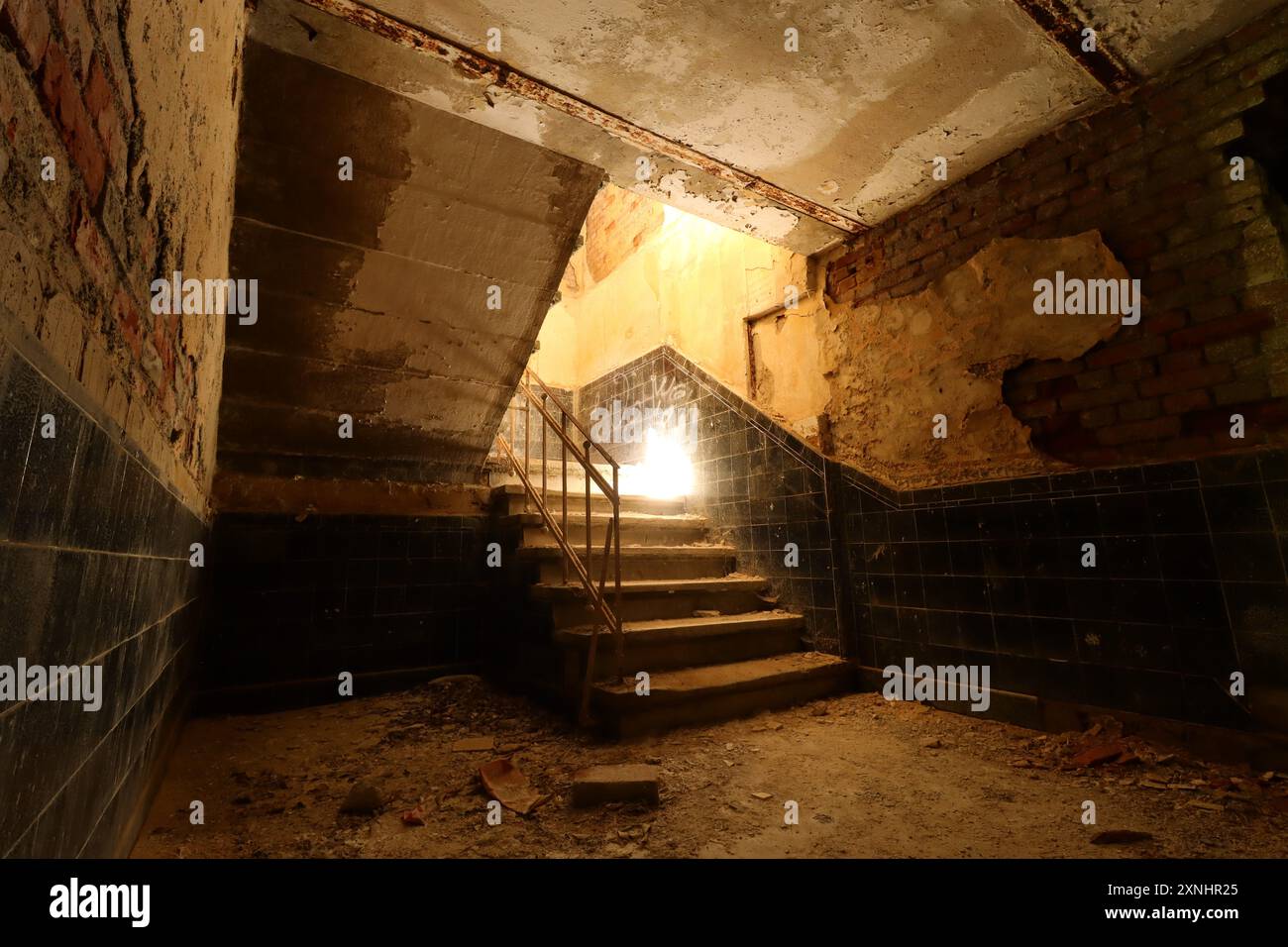 staircase in decay Stock Photo