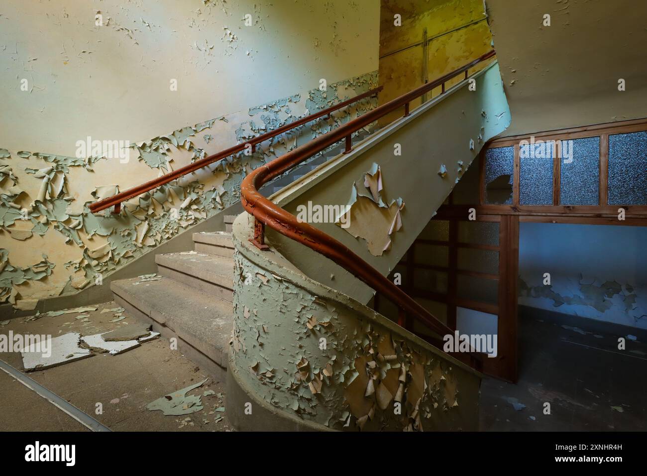 staircase in decay Stock Photo