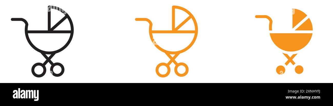 Babysitter icon web design logo set collection in flat vector Stock Vector