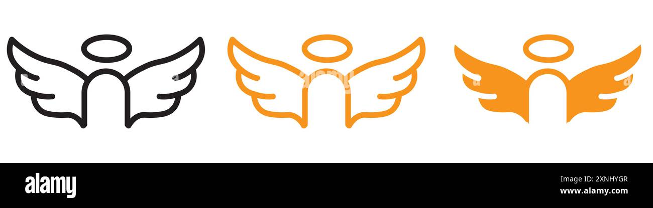 Angel silhouette fairy wing heaven Stock Vector Images - Alamy