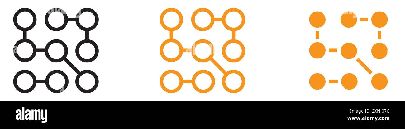 Complexity icon web design logo set collection in flat vector Stock Vector