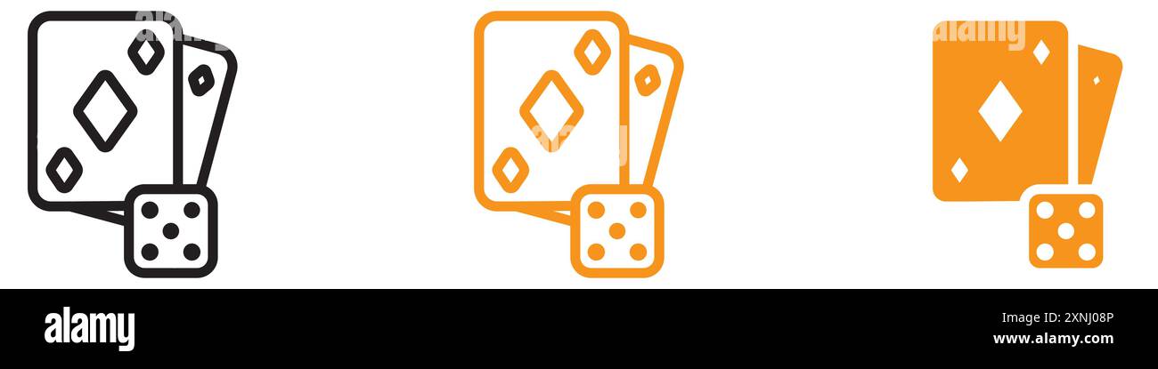 Gambling icon web design logo set collection in flat vector Stock Vector