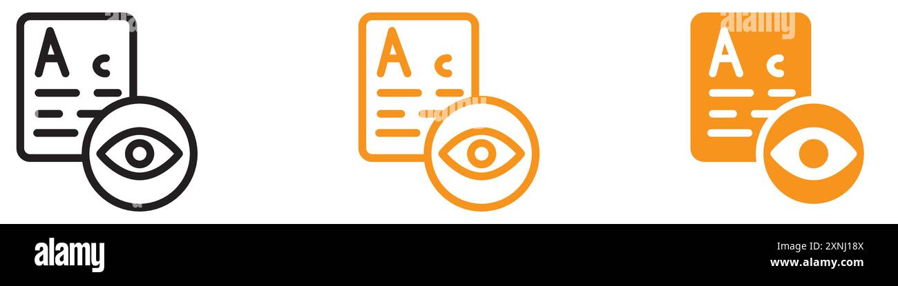 oculist icon web design logo set collection in flat vector Stock Vector