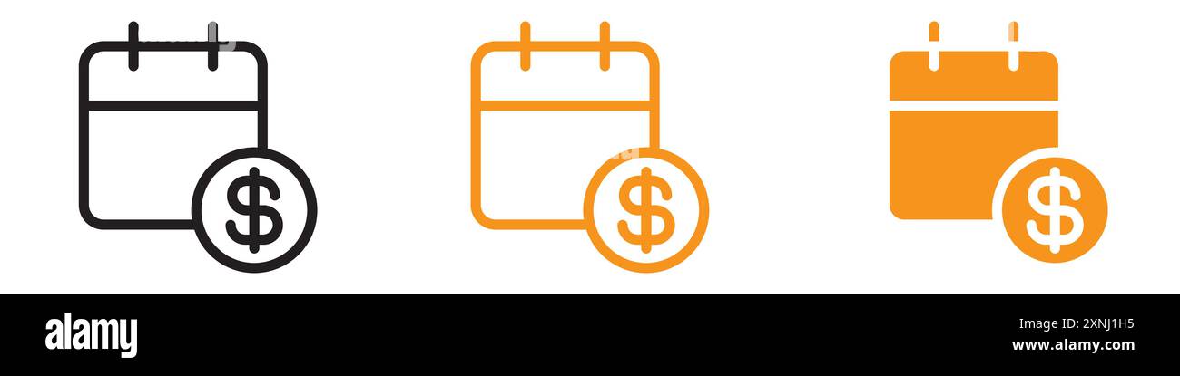salary payday icon web design logo set collection in flat vector Stock Vector